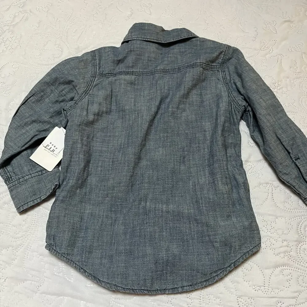 NWT Gap Lined Denim Shirt Shacked Size 4